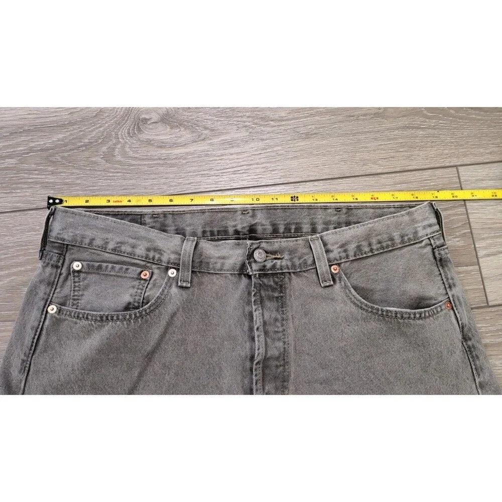 LEVI'S 501 RARE PEWTER COLOR BUTTON FLY DENIM JEANS MEN'S 38X30 EGYPT EUC
